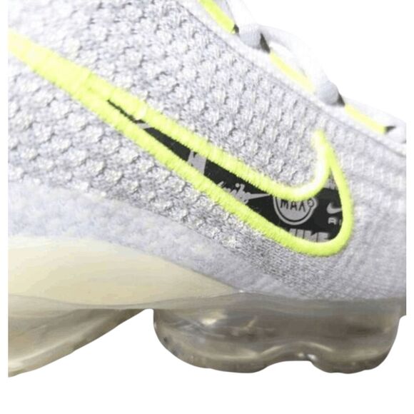 NIKE Air VaporMax 2021 Flyknit 'Wolf Grey Volt' Running Shoes Size 5.5Y/W7 - Picture 10 of 16